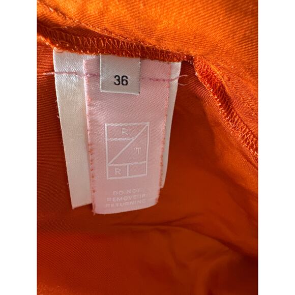 Rohe Silk Slip Dress Sleeveless V-Neck Flowy Maxi Cocktail Orange EU 36 US 4 - Picture 6 of 9